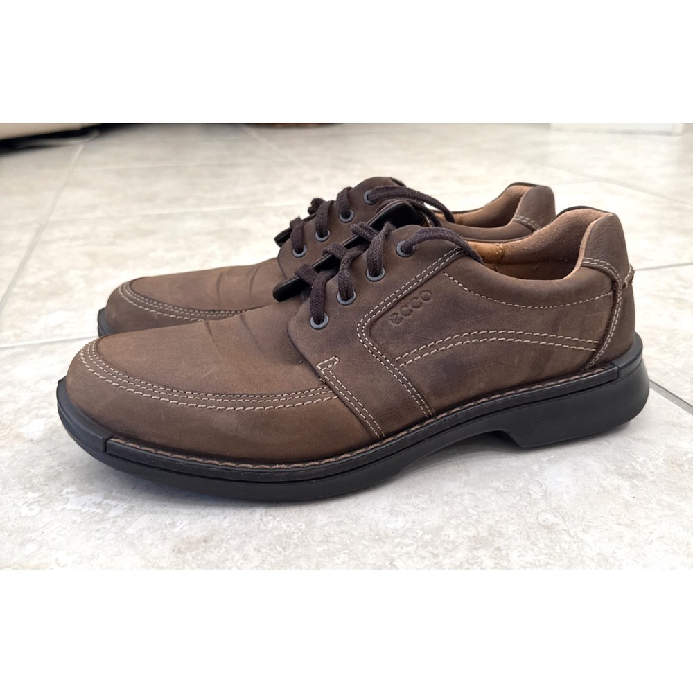 ECCO Fusion 2 Tie Cocoa Brown Men's Suede Lace Up Comfort Shoes EU 46 US 12/12.5 - Picture 3 of 9